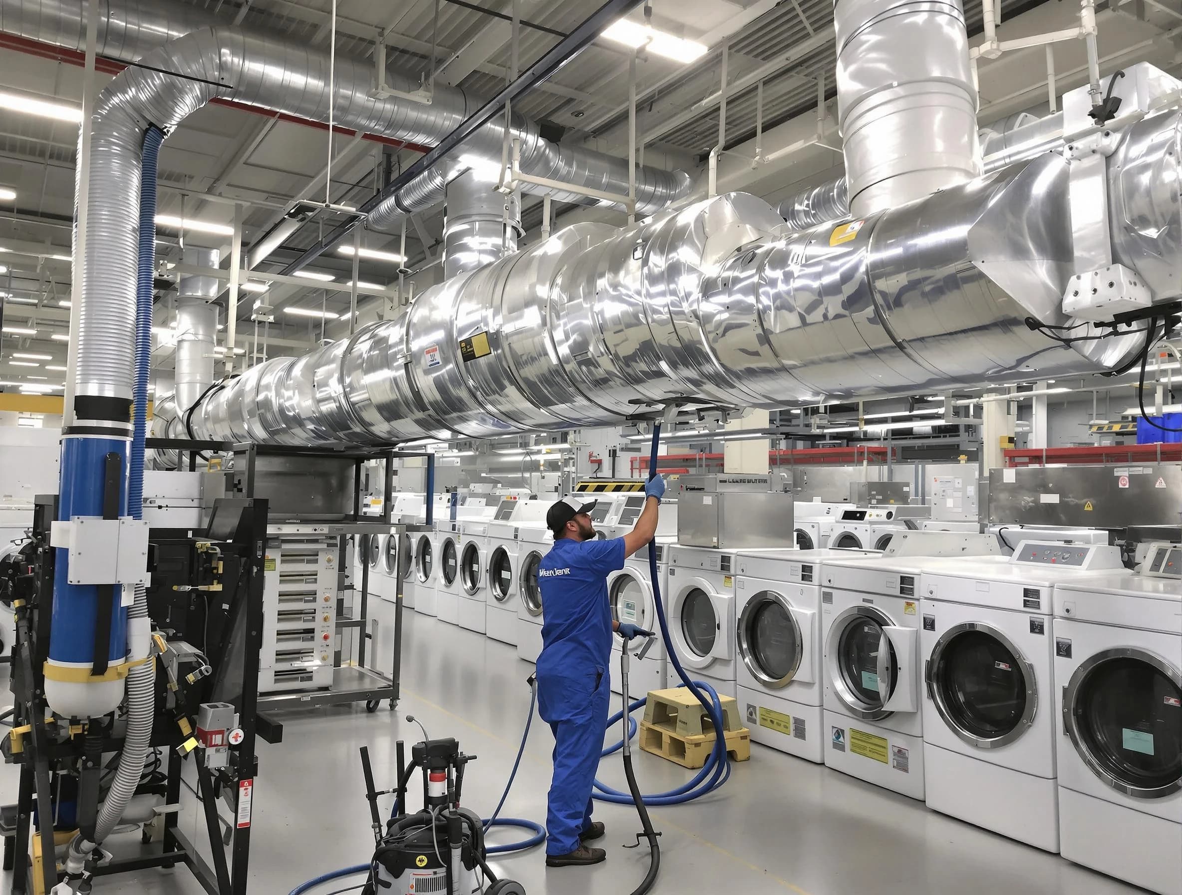 Lower Burrell Dryer Vent Cleaning team performing heavy-duty industrial dryer vent cleaning in Lower Burrell